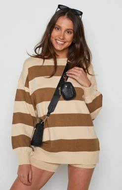 BB Exclusive Marg Tan Stripe Jumper Outerwear