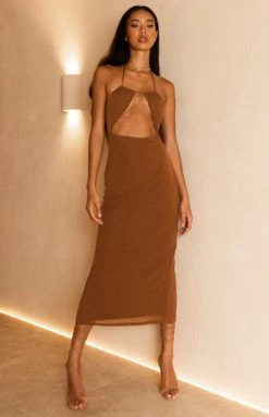 BB Exclusive Margeaux Brown Maxi Dress Dresses 12 BB Exclusive Margeaux Brown Maxi Dress Dresses