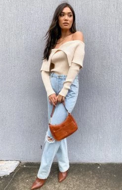 Beginning Boutique Outerwear Margie Sweater Beige