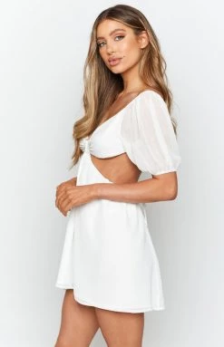 BB Exclusive Dresses Margot Puff Sleeve Dress White