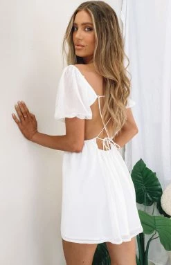 BB Exclusive Dresses Margot Puff Sleeve Dress White