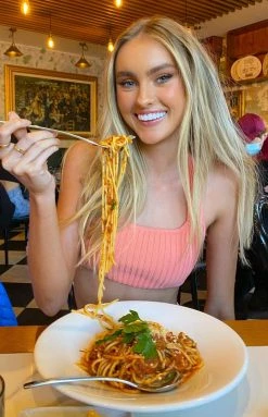 BB Exclusive Mariah Orange Crop Top Tops