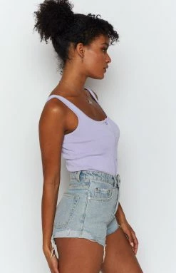 Beginning Boutique Mariah Stud Top Lilac