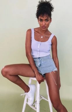 Beginning Boutique Mariah Stud Top Lilac