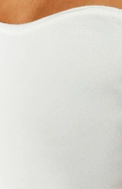 Beginning Boutique Marigold Cream Strapless Top