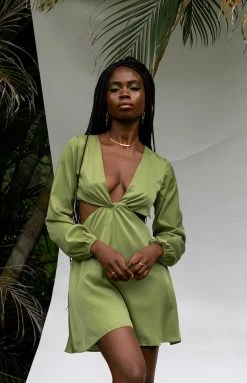 BB Exclusive Dresses Mars Twist Mini Dress Green