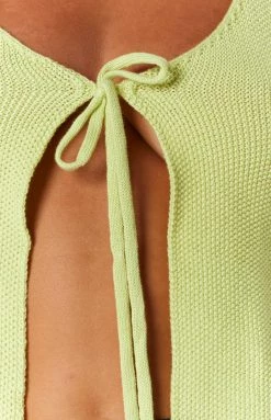 Beginning Boutique Tops Marta Green Knit Top