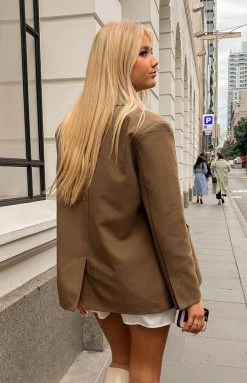 Beginning Boutique Martena Brown Blazer