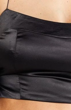 Beginning Boutique Tops Martine Crop Top Black