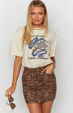 BB Exclusive Bottoms Maverick Suede Skirt Leopard