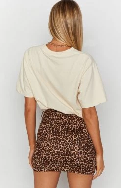 BB Exclusive Bottoms Maverick Suede Skirt Leopard