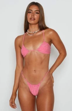 9.0 Swim Maxine Pink Bikini Top Tops