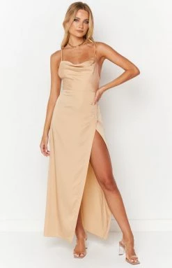 BB Exclusive Maybelle Champagne Formal Maxi Dress Dresses