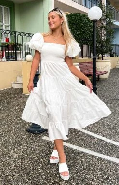 Beginning Boutique New Mayfair White Midi Dress