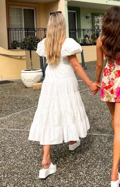 Beginning Boutique New Mayfair White Midi Dress