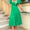 Beginning Boutique Mayfair Green Midi Dress New