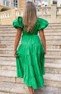 Beginning Boutique Mayfair Green Midi Dress New