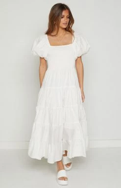Beginning Boutique New Mayfair White Midi Dress