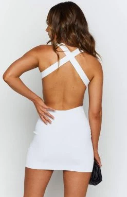 BB Exclusive Mazzy Backless Knit Dress White