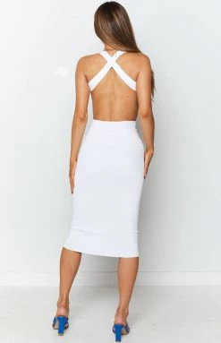 BB Exclusive Dresses Mazzy Midi Dress White