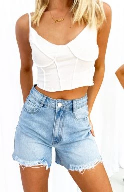 Beginning Boutique Meisha White Corset Top