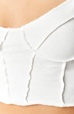 Beginning Boutique Meisha White Corset Top
