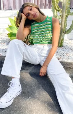 BB Exclusive Tops Melina Green Knit Top