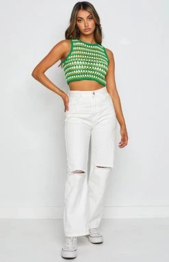 BB Exclusive Tops Melina Green Knit Top