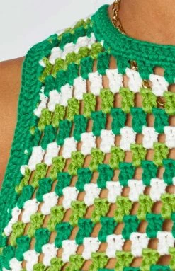 BB Exclusive Tops Melina Green Knit Top