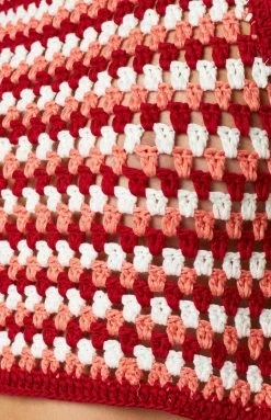 BB Exclusive Melina Red Knit Top Tops