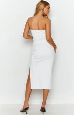 BB Exclusive Melody Midi Dress White