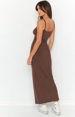 BB Exclusive Melrose Brown Maxi Dress