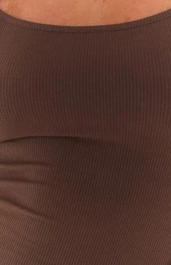 BB Exclusive Melrose Brown Maxi Dress