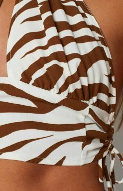 Beginning Boutique Mercie Zebra Halter Top Tops 12 Beginning Boutique Mercie Zebra Halter Top Tops