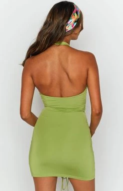 BB Exclusive Dresses Mia Cross Neck Dress Green