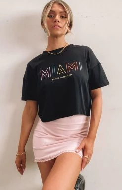 BB Exclusive Miami Cropped Tee Blk