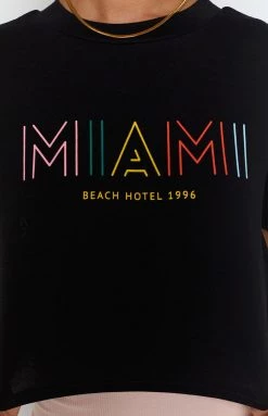 BB Exclusive Miami Cropped Tee Blk