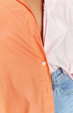 Beginning Boutique Miami Heat Pink Spliced Shirt Tops