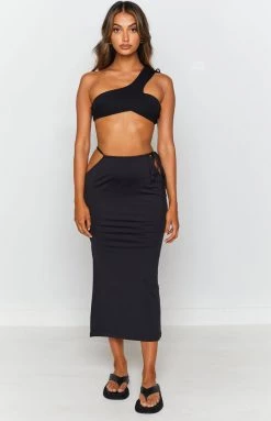 BB Exclusive Miami Midi Skirt Black