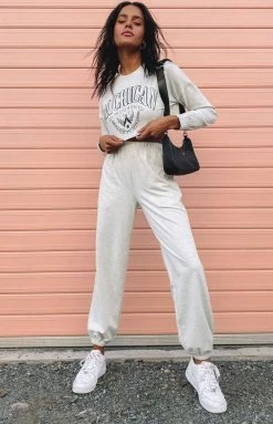 Beginning Boutique Two Piece Sets Michigan Camp Two Piece Lounge Set Grey