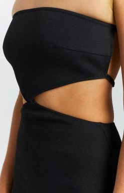 BB Exclusive Dresses Mila Black Midi Dress