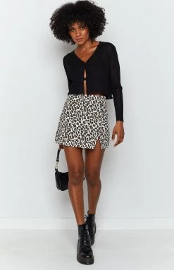 BB Exclusive Milan Mini Skirt Leopard Bottoms
