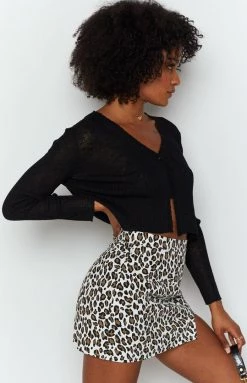 BB Exclusive Milan Mini Skirt Leopard Bottoms
