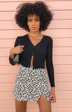 BB Exclusive Milan Mini Skirt Leopard Bottoms