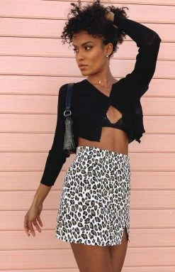 BB Exclusive Milan Mini Skirt Leopard Bottoms