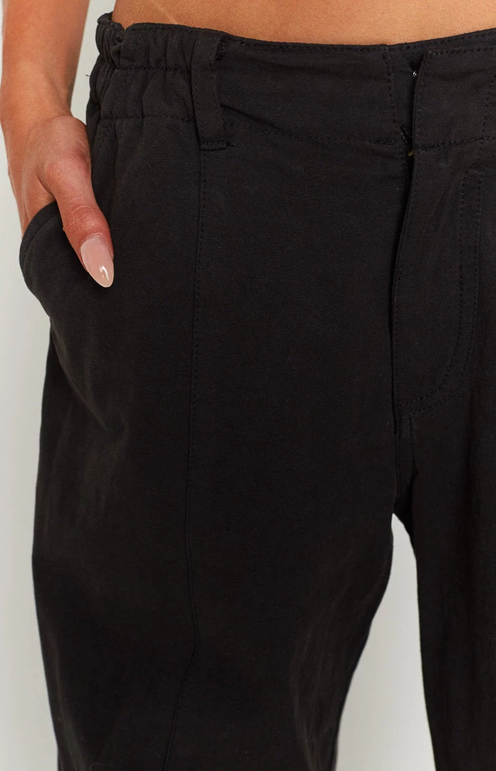 Beginning Boutique Millie Black Low Rise Cargo Trousers New 7 Beginning Boutique Millie Black Low Rise Cargo Trousers New