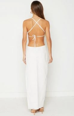 BB Exclusive Mimi White Midi Dress