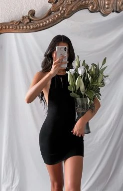 BB Exclusive Mimosa Knit Dress Black Dresses