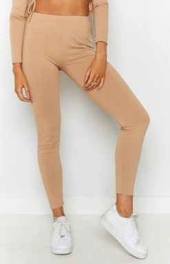 Beginning Boutique Two Piece Sets Mina Jersey Lounge Two Piece Set Mocha