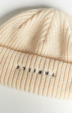 Minimal Thrills Heritage White Beanie